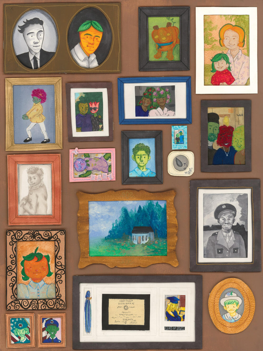 Plant Family (2023) - Mixed Media