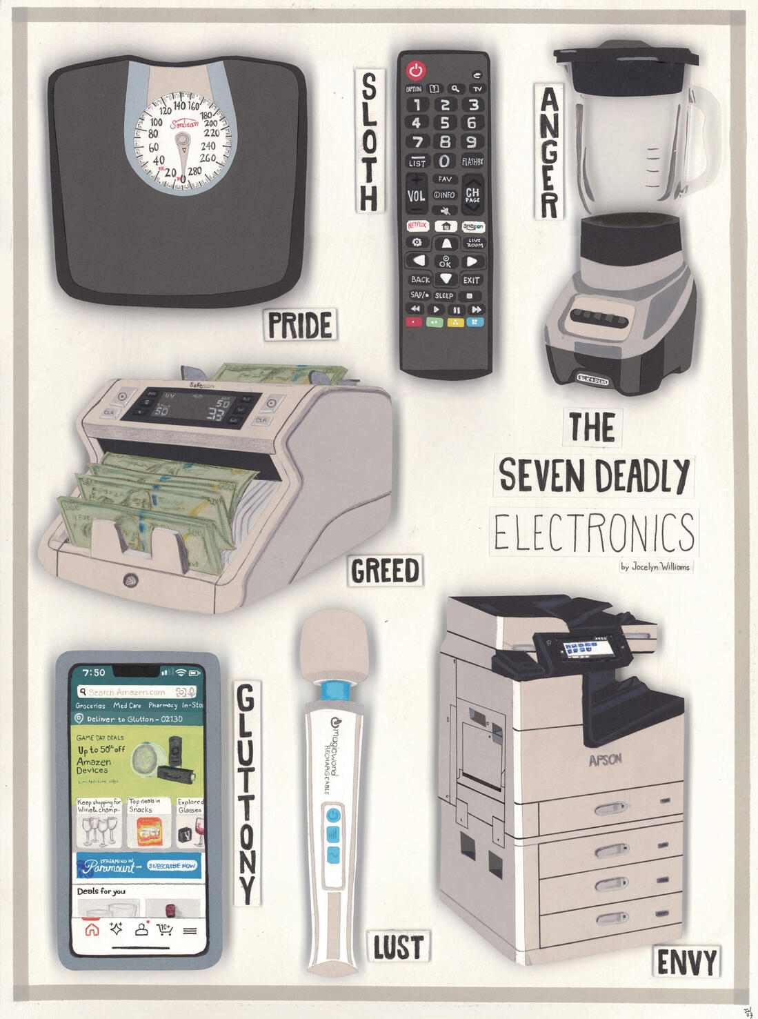 Seven Deadly Electronics (2023) - Mixed Media